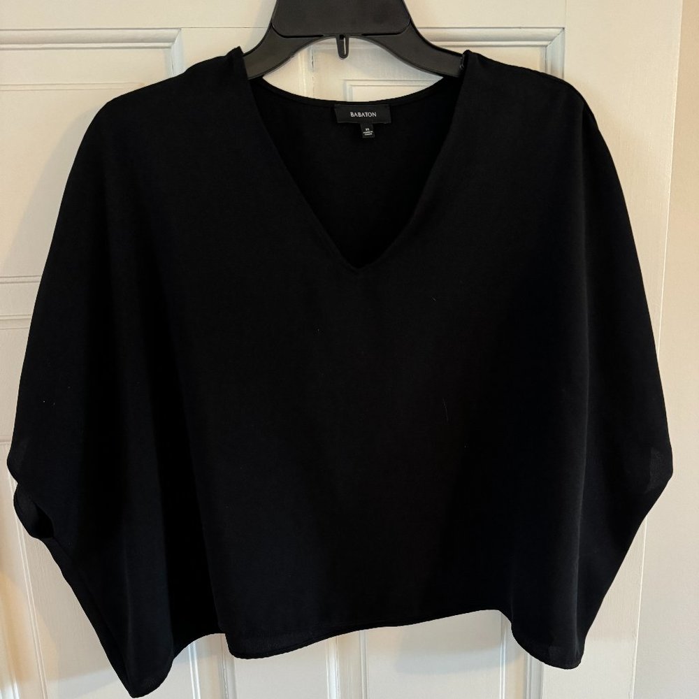 Aritzia Babton Black Cropped Women's Blouse